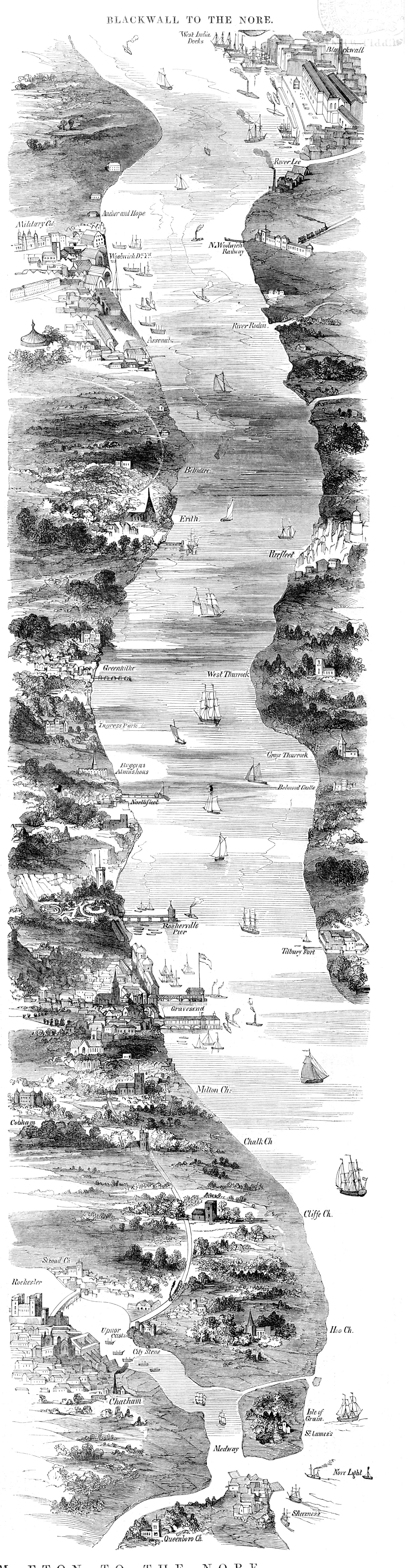A Thames map 1849,prints Illustrated London News,maps